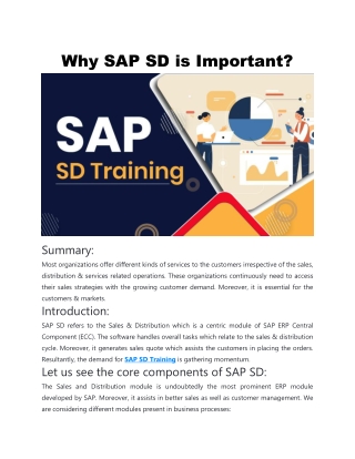 Why SAP SD is Important?