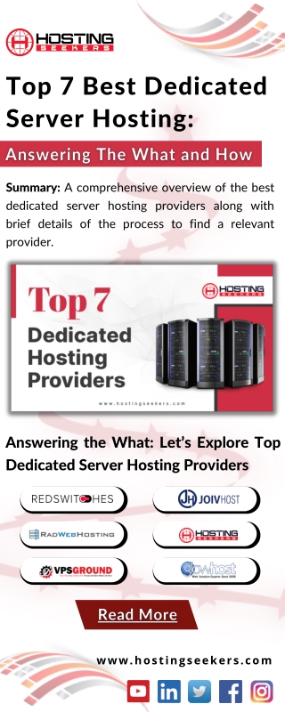 Top 7 Best Dedicated Server Hosting Answering the What and How?