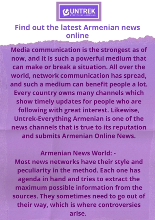Seeking For Armenian Online News