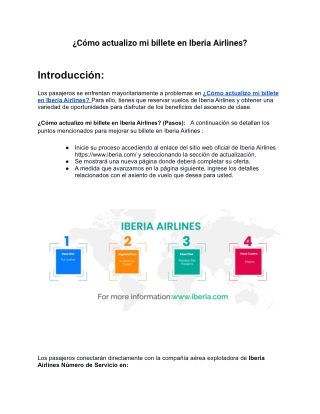 ¿Cómo actualizo mi billete en Iberia Airlines?