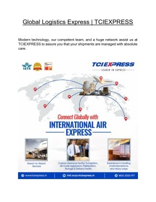 Global Logistics Express  | TCIEXPRESS