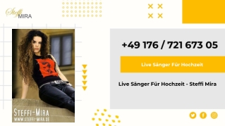Live Sänger Für Hochzeit - Steffi Mira