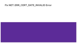 NET__ERR_CERT_DATE_INVALID Error