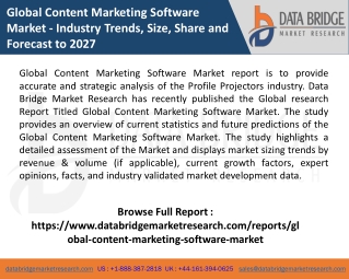 Global Content Marketing Software Market  Pdf -