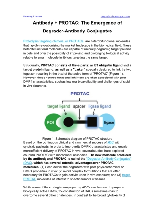 Antibody   PROTAC The Emergence of Degrader-Antibody Conjugates