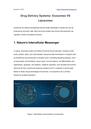 Drug Delivery Systems Exosomes VS Liposomes