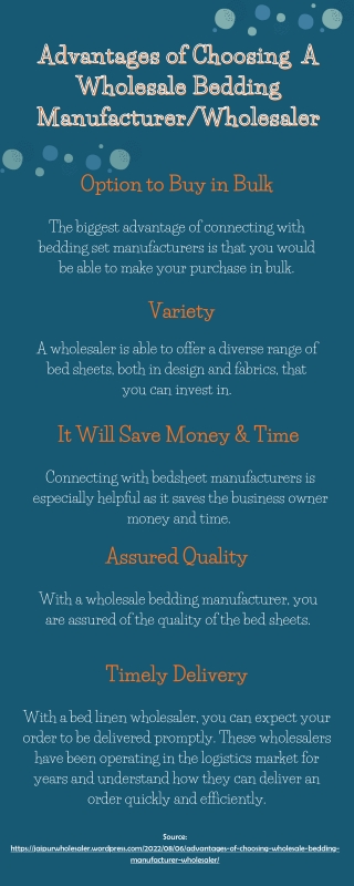 The Advantages Of Choosing A Wholesale Bedding Manufacturer