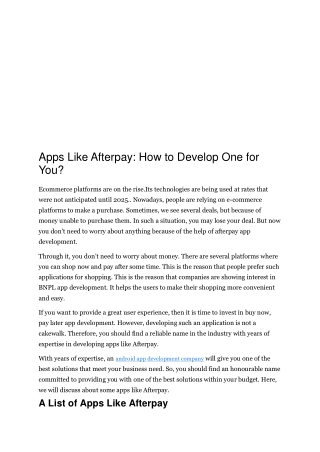 Apps Like Afterpay How to Develop One for You (1)