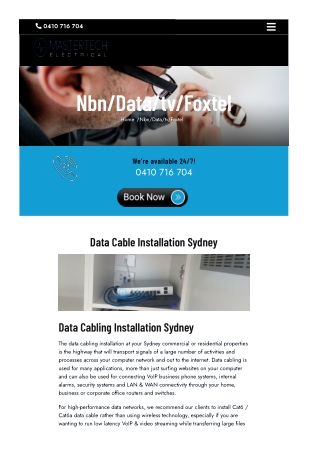 Data Cable Installation Sydney