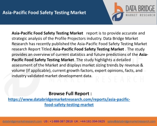 Asia-Pacific Food Safety Testing Market Trends