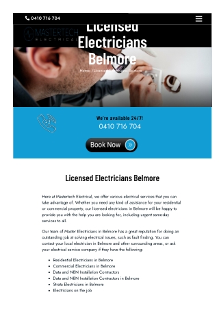 Licensed Electricians Belmore