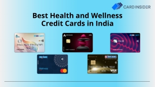 Best Health and Wellness Credit Cards in India