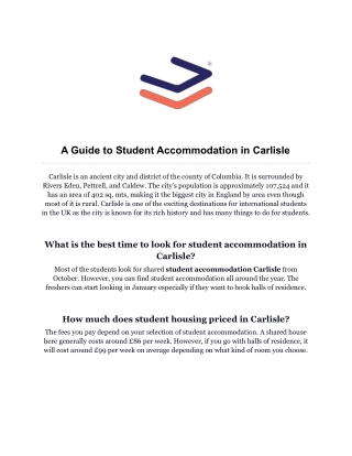 A Guide to Student Accommodation in Carlisle