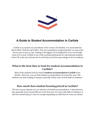 A Guide to Student Accommodation in Carlisle
