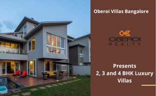 Oberoi Villas Bangalore - E-Brochure
