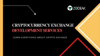 Cryptocurrency Exchange Development Services | Zodeak