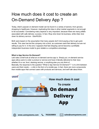 AUG on demand delivery - Google Docs