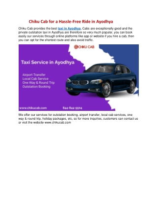 Chiku Cab for a Hassle (1)