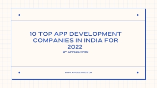 10 Top App Development Companies In India For 2022