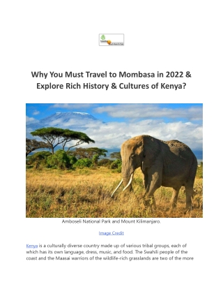 Discover Rich History & Cultures of Kenya in 2022