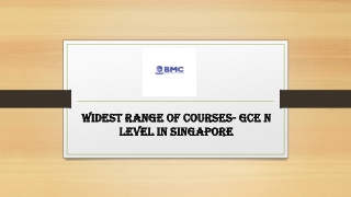Widest Range of Courses- Gce N Level in Singapore