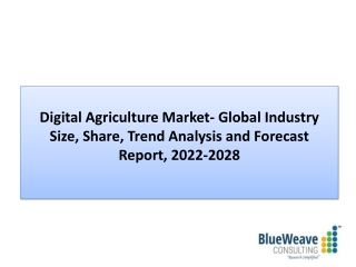 Digital Agriculture Market Share, Growth, Forecast 2022-2028
