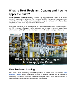What is Heat Resistant Coating and how to apply the Paint.