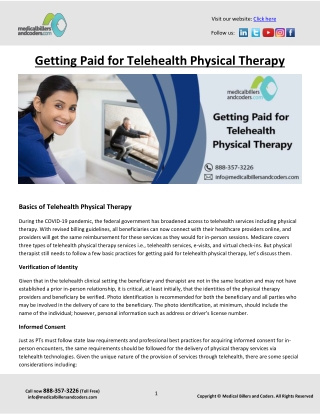 Getting Paid for Telehealth Physical Therapy