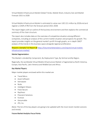 Virtual Mobile Infrastructure Market Trends, Market Share, Industry Size, Growth, and Market Forecast 2021 to 2028