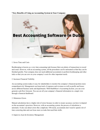Best Accounting Software In Dubai