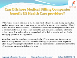 Can Offshore Medical Billing Companies benefit US Health Care providers