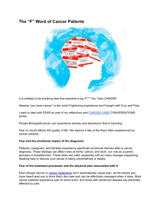 The “F” Word of Cancer Patients