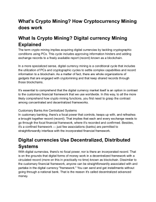what's Crypto Mining_ How Cryptocurrency Mining does work