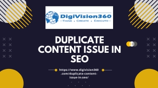 How to avoid Duplicate content Issue in SEO | DigiVison 360