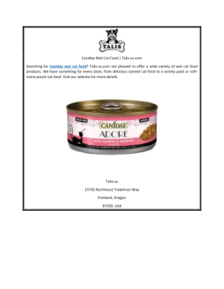 Canidae Wet Cat Food | Talis-us.com