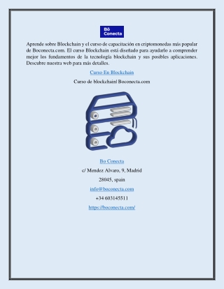 Curso de blockchain| Boconecta.com