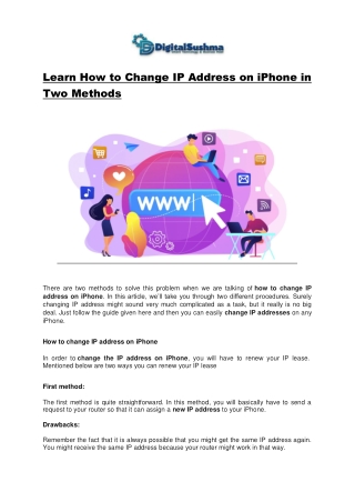 Learn How to Change IP Address on iPhone in Two Methods