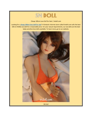 Cheap 100cm Love Doll for Sale | Sndoll.com