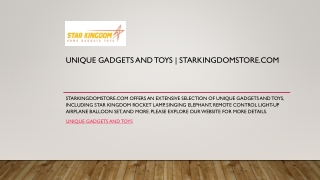 Unique Gadgets and Toys | Starkingdomstore.com