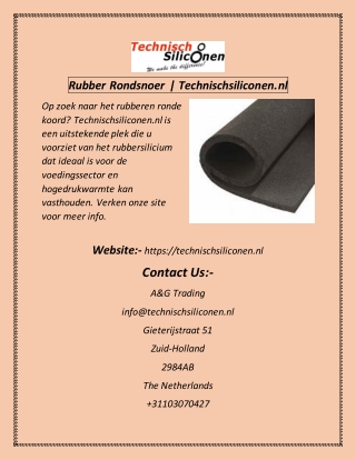 Rubber Rondsnoer  Technischsiliconen.nl