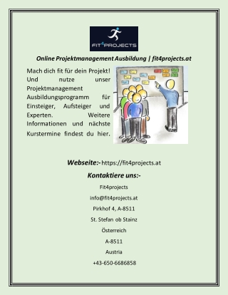 Online Projektmanagement Ausbildung  fit4projects.at