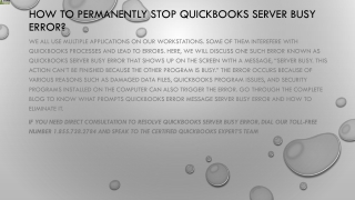 A straightforward guide to fix the QuickBooks server busy error