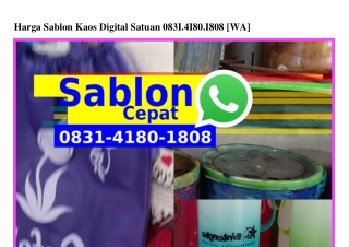 Harga Sablon Kaos Digital Satuan