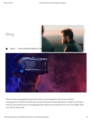 The Potential Risks of Virtual Reality Pornography