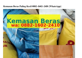 Kemasan Beras Paling Kecil