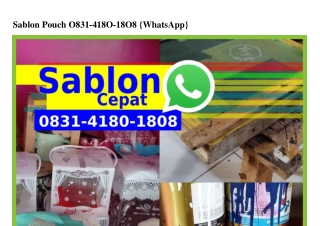 Sablon Pouch Ô8౩I.ㄐI8Ô.I8Ô8(WA)