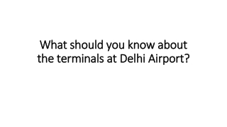 What should you know about the terminals at Delhi Airport