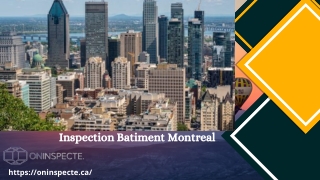 Inspection Batiment Montreal