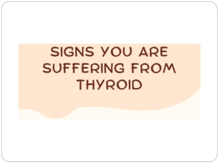 Signs you are Suffering from Thyroid - AMRI Hospitals