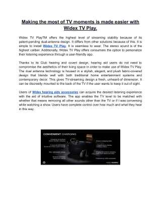 Making the most of TV moments is made easier with Widex TV Play